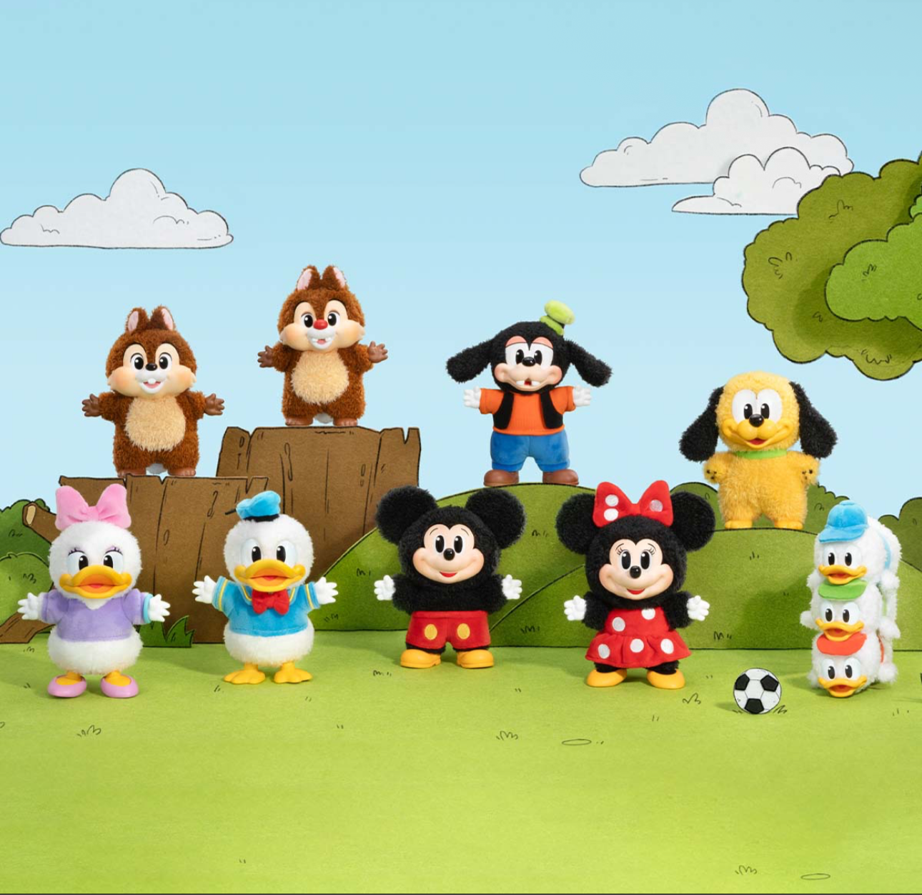 Pop Mart Mickey Family Cute Together Keychain Blind Box
