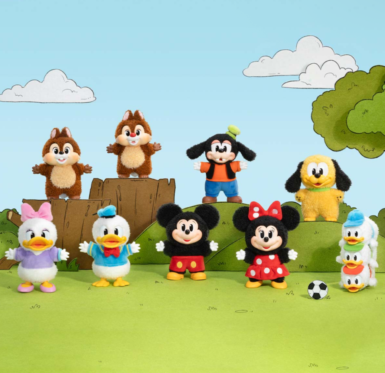 Pop Mart Mickey Family Cute Together Keychain Blind Box