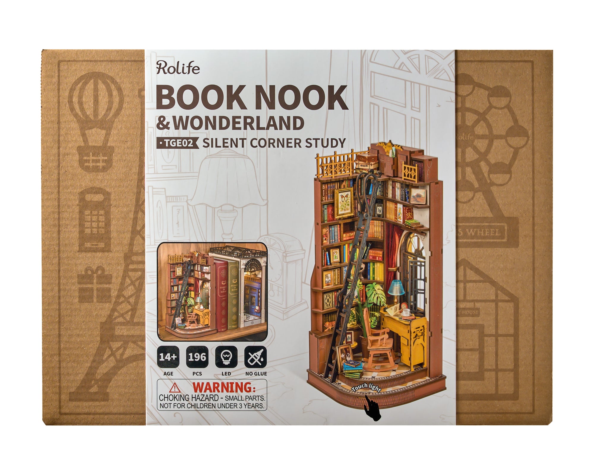 Rolife Book Nook – Silent Corner Study | DIY Miniature Kit | Authorized Retailer USA