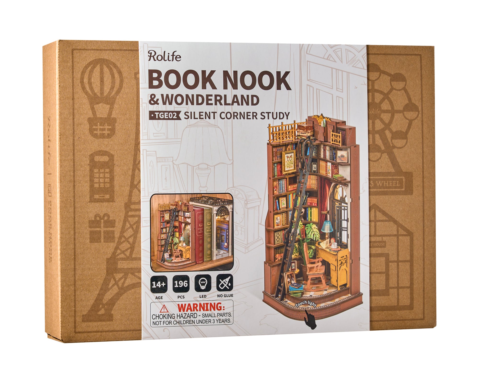 Rolife Book Nook – Silent Corner Study | DIY Miniature Kit | Authorized Retailer USA