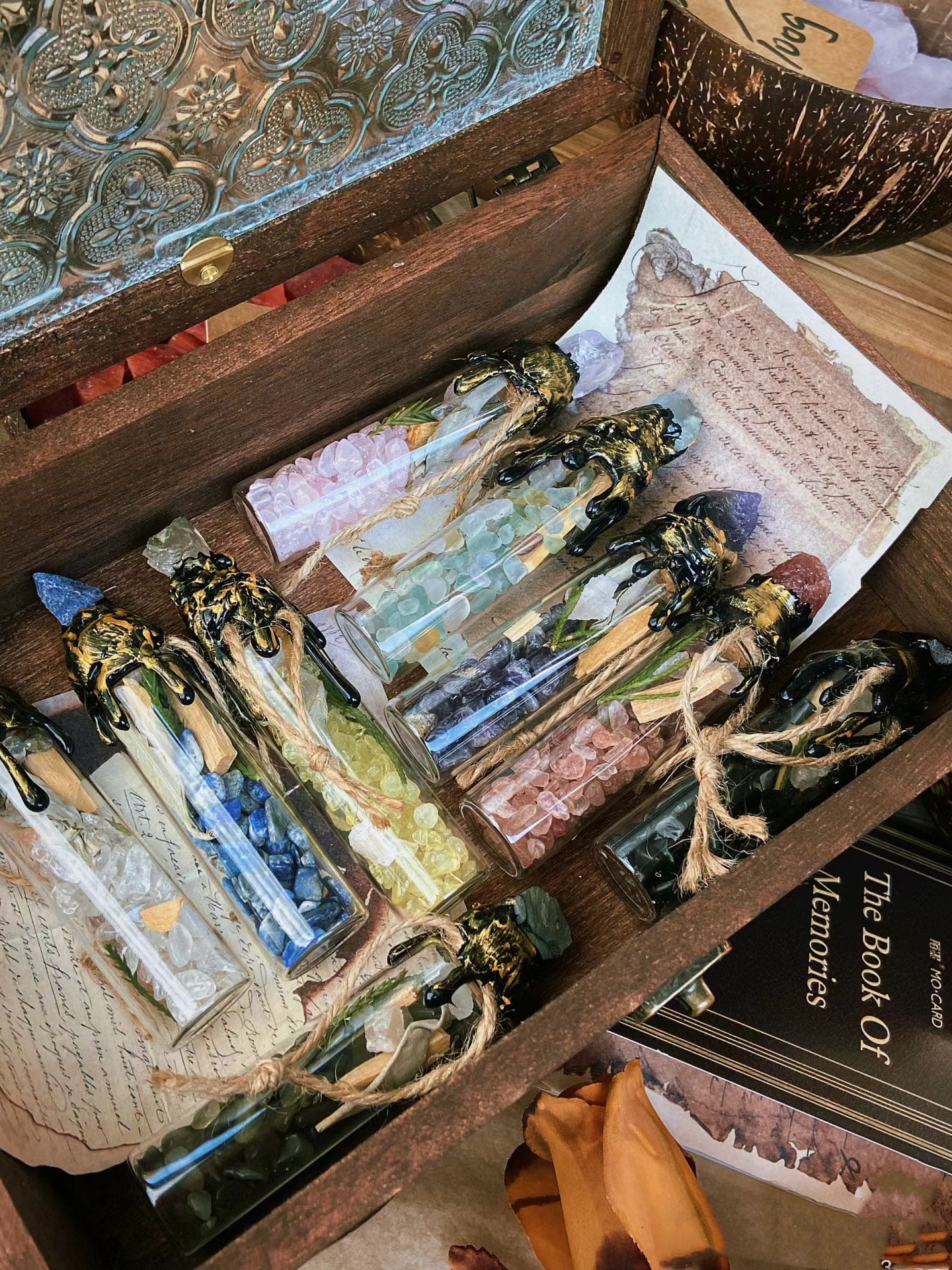 Portable Crystal  Magic Wishing Bottle - Dream And Brush Crystals