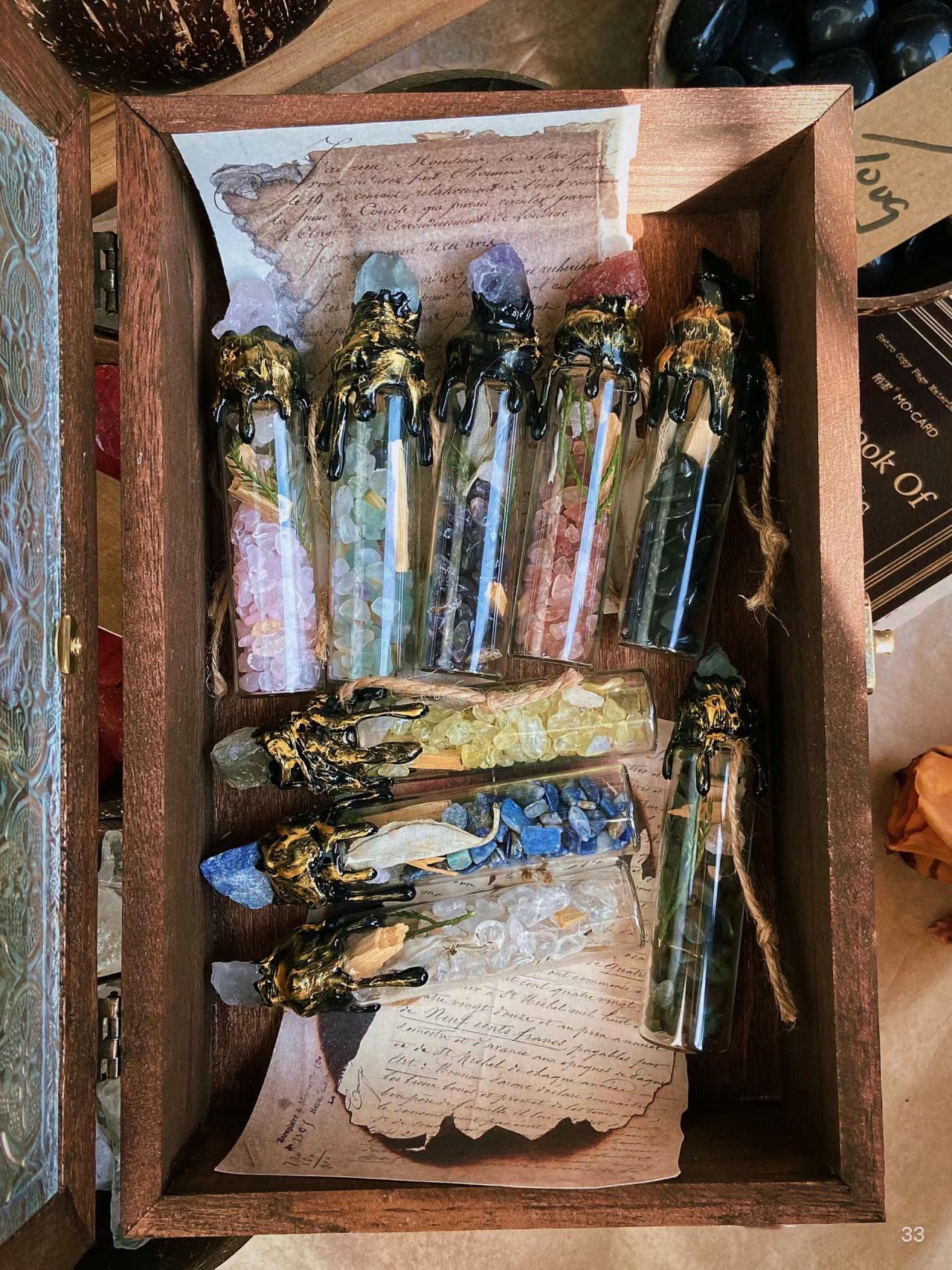 Portable Crystal  Magic Wishing Bottle - Dream And Brush Crystals