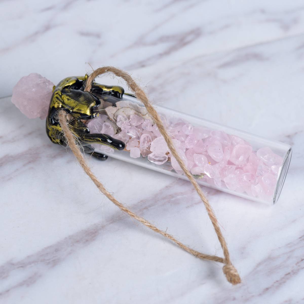 Portable Crystal  Magic Wishing Bottle - Dream And Brush Crystals