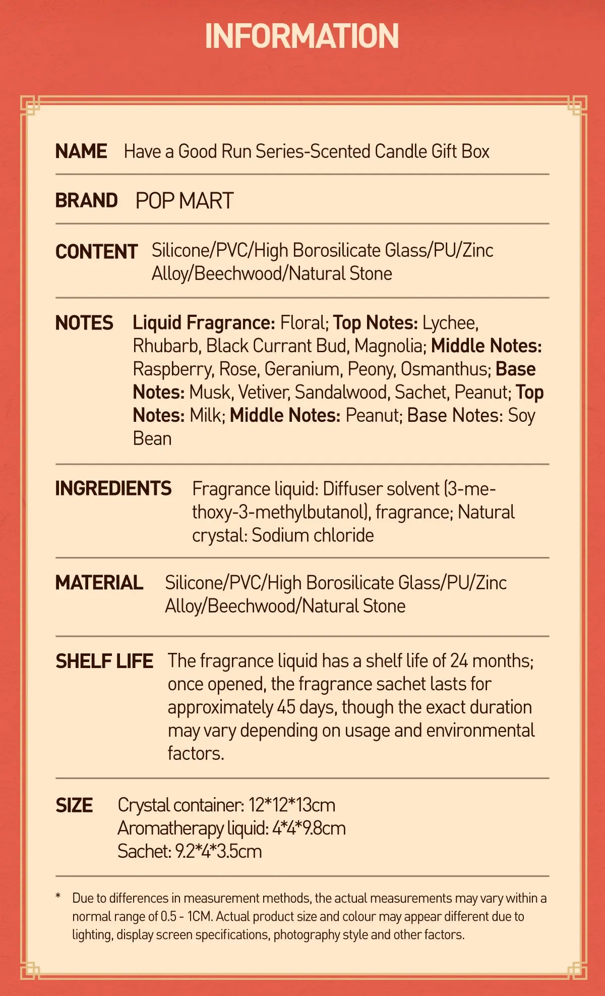 CHINA EXCLUSIVE Authentic Have A Good Run Series Fragrance Gift Box Home Gift