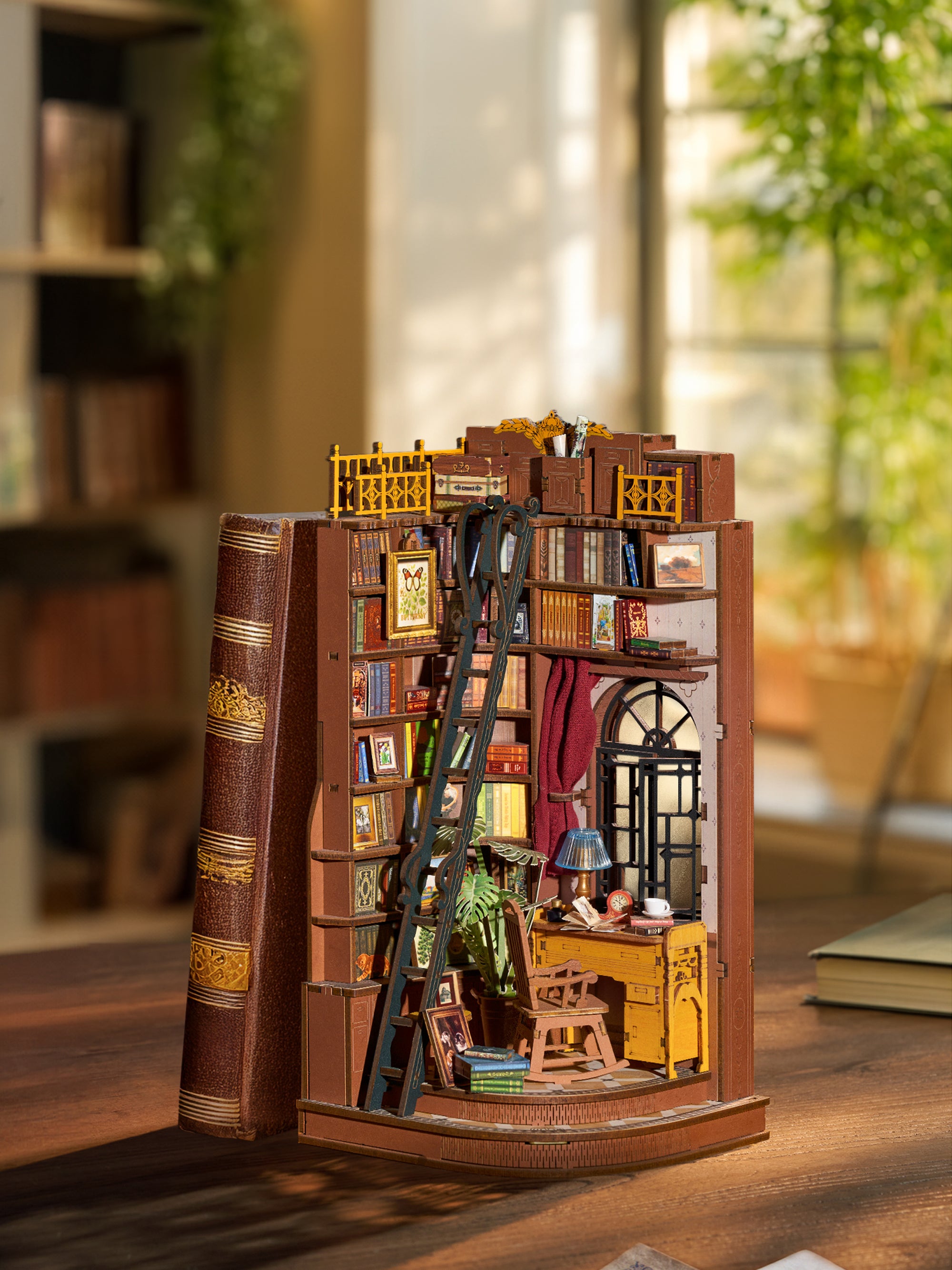Rolife Book Nook – Silent Corner Study | DIY Miniature Kit | Authorized Retailer USA