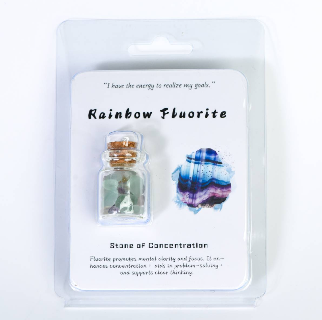Portable Magical Crystal Wishing Bottle with cards - Dream And Brush Crystals