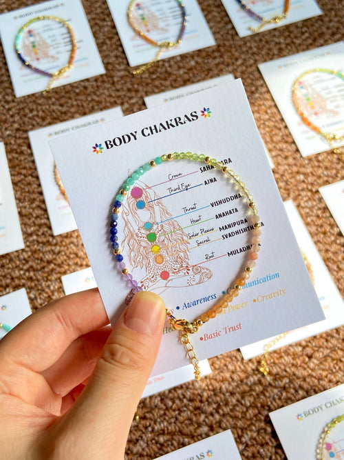 "Rainbow of Healing Bracelet" - 7 chakras bracelet - Dream And Brush Crystals