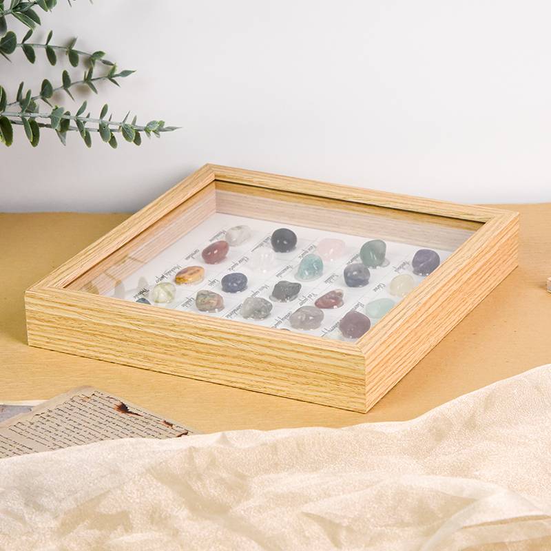 Polished Crystal Specimen Wall Art with Frame - 25 Crystal Types (Free Shipping) - Dream And Brush Crystals