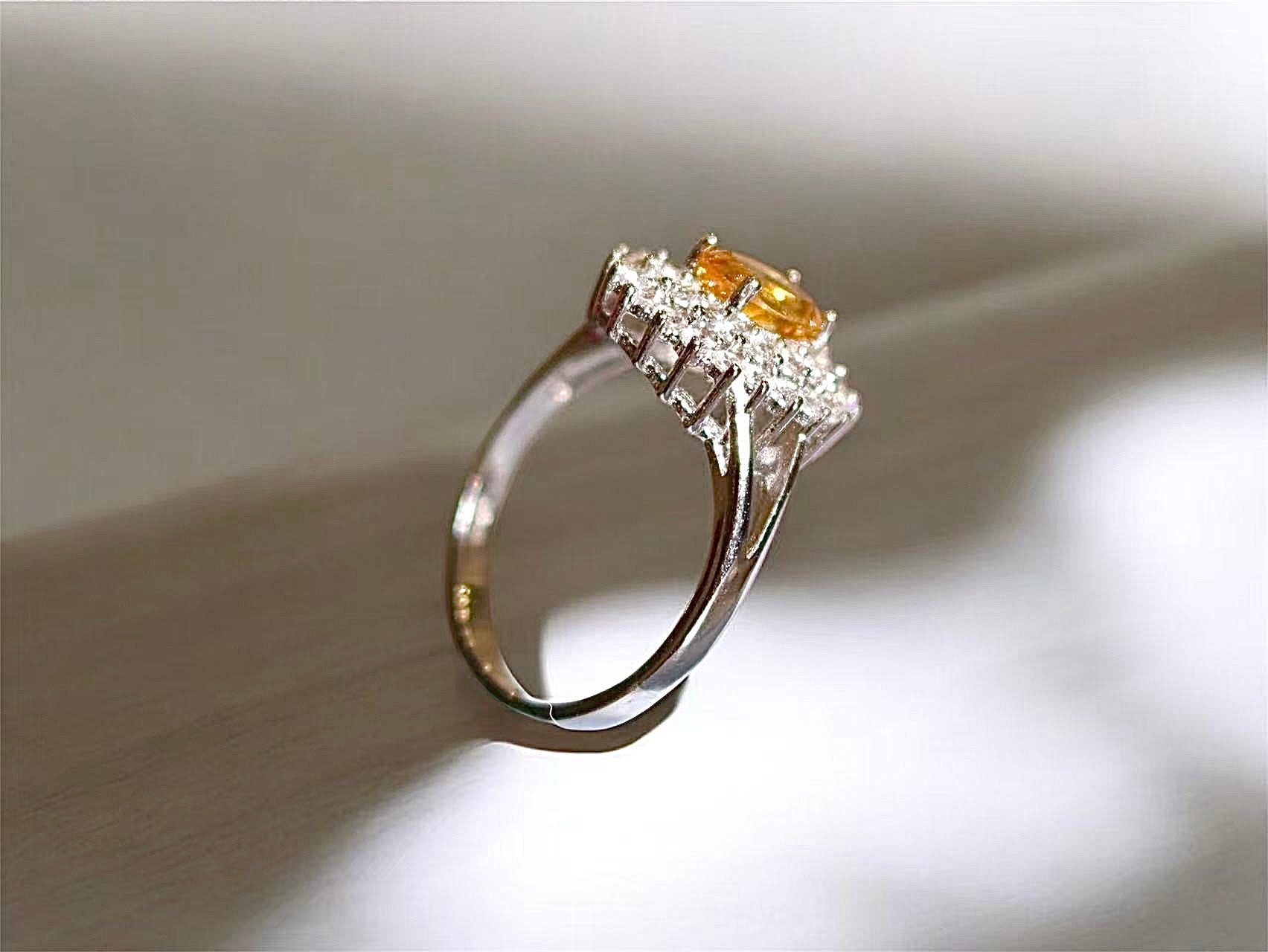 The Sunlight Ring - Elegant Oval Cut Genuine Citrine Crystal Ring – 925 Silver Jewelry Valentines day Gift