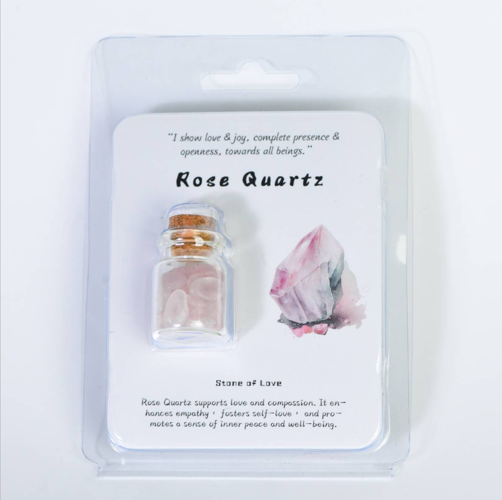 Portable Magical Crystal Wishing Bottle with cards - Dream And Brush Crystals