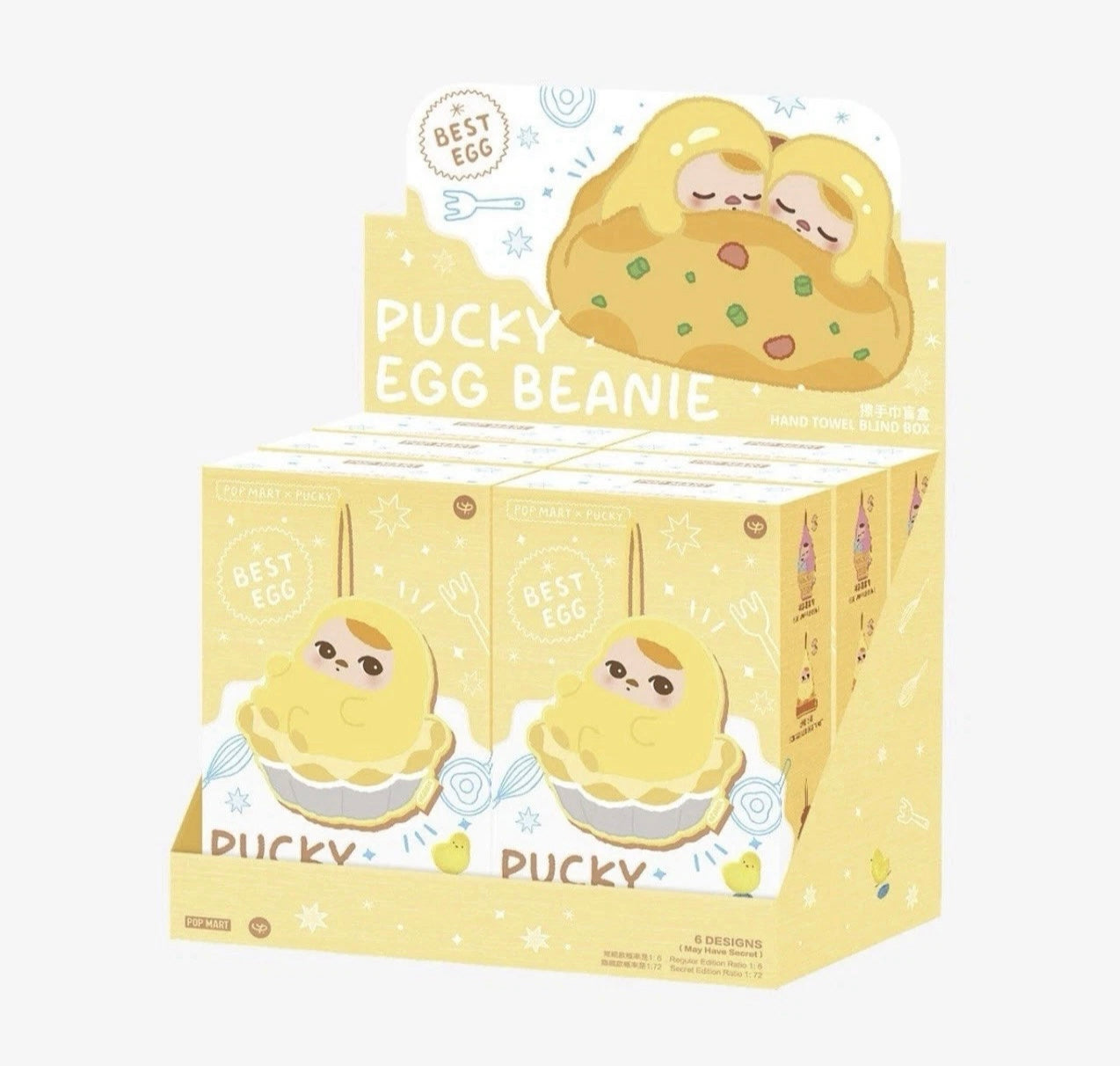 Pop Mart Pucky Egg Beanie Hand Towels Full Case