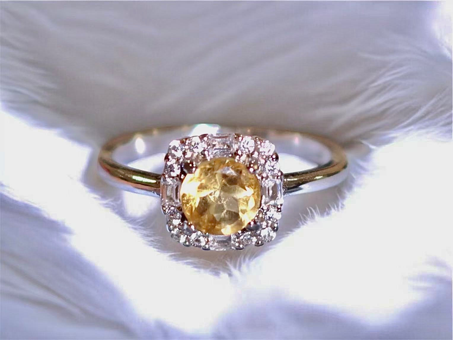The Sugar Ring - Genuine Citrine Oval Cut Ring s925 silver | Valentines Gift Ring