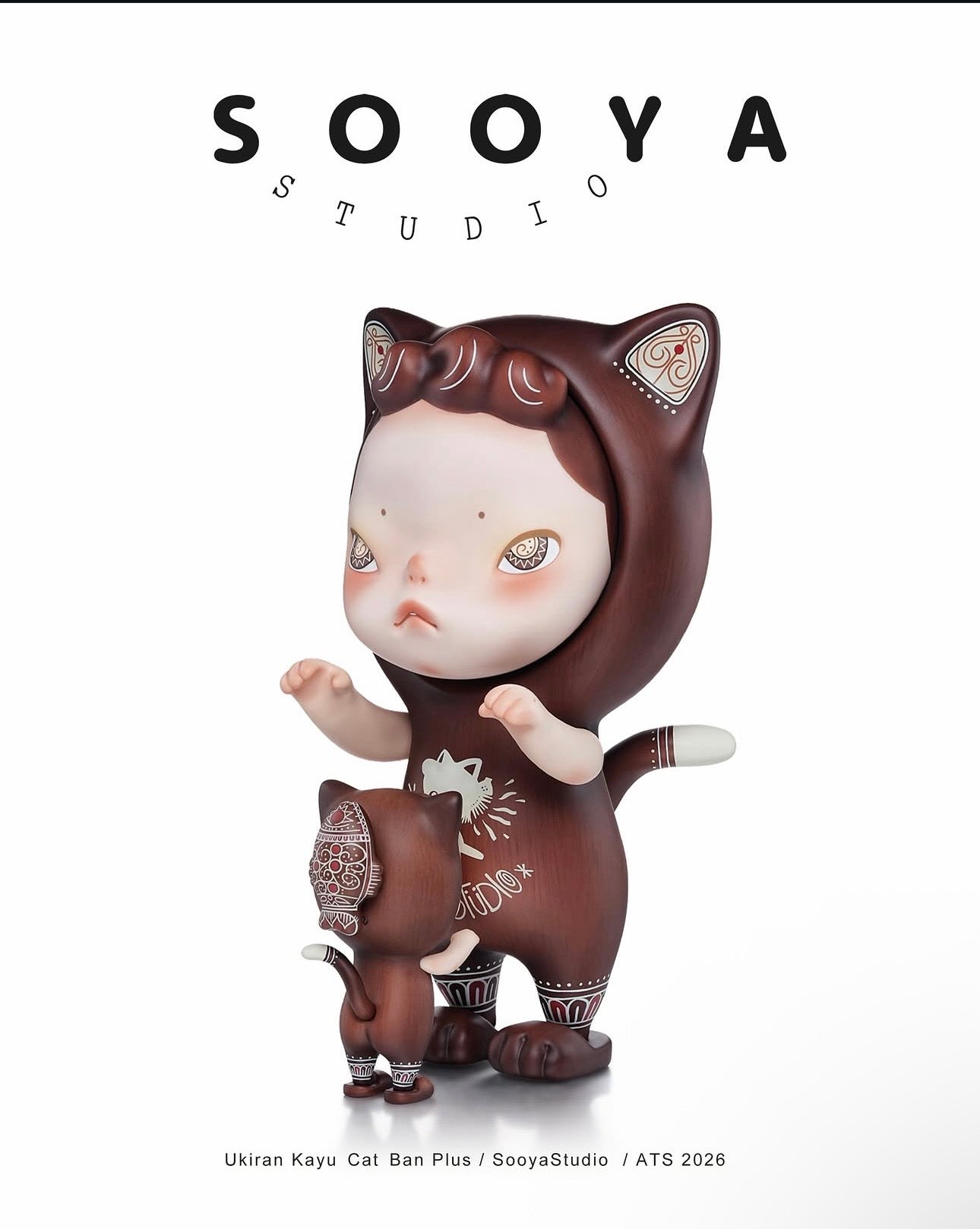 Sooya Ukiran Kayu Cat Ban (Small size)