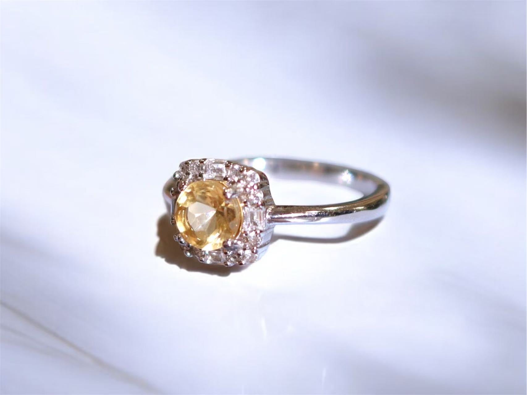 The Sugar Ring - Genuine Citrine Oval Cut Ring s925 silver | Valentines Gift Ring