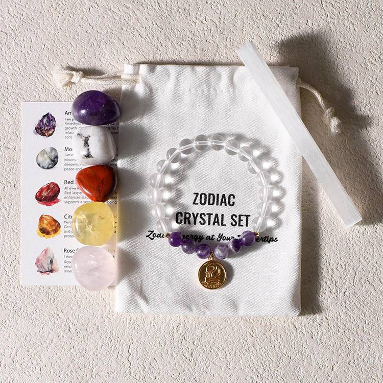 Zodiac Bracelet Gift Box - Dream And Brush Crystals