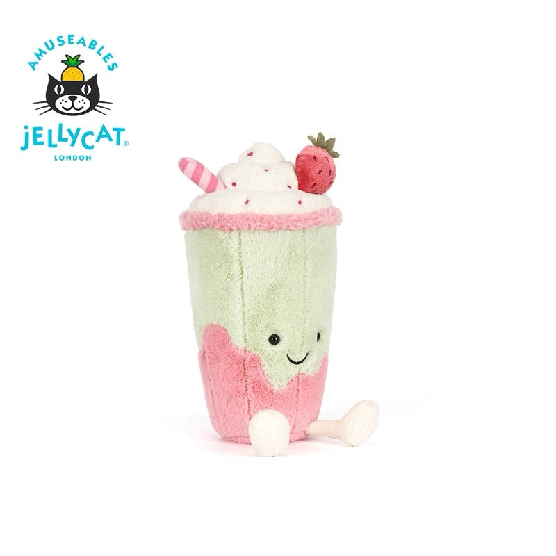 AUTHENTIC ‼️Jellycat Shanghai Exclusive Berrity Latte (Strawberry Matcha Latte)
