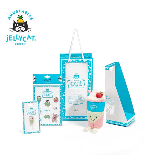 AUTHENTIC ‼️Jellycat Shanghai Exclusive Berrity Latte (Strawberry Matcha Latte)