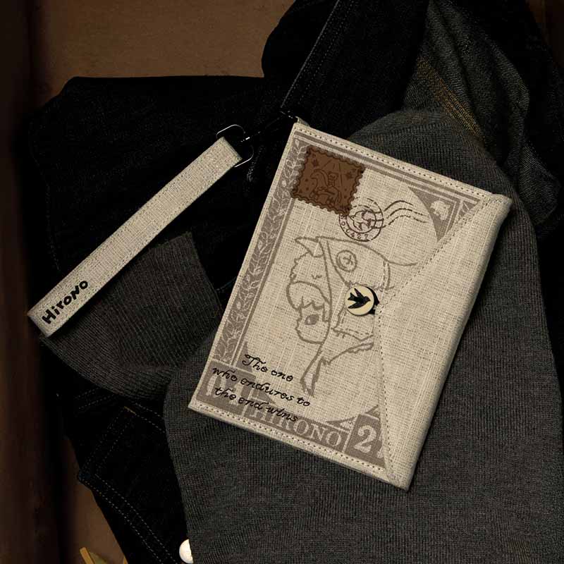 POP MART Hirono Mist Walker Fabric Passport Holder Photo Sleeve Case