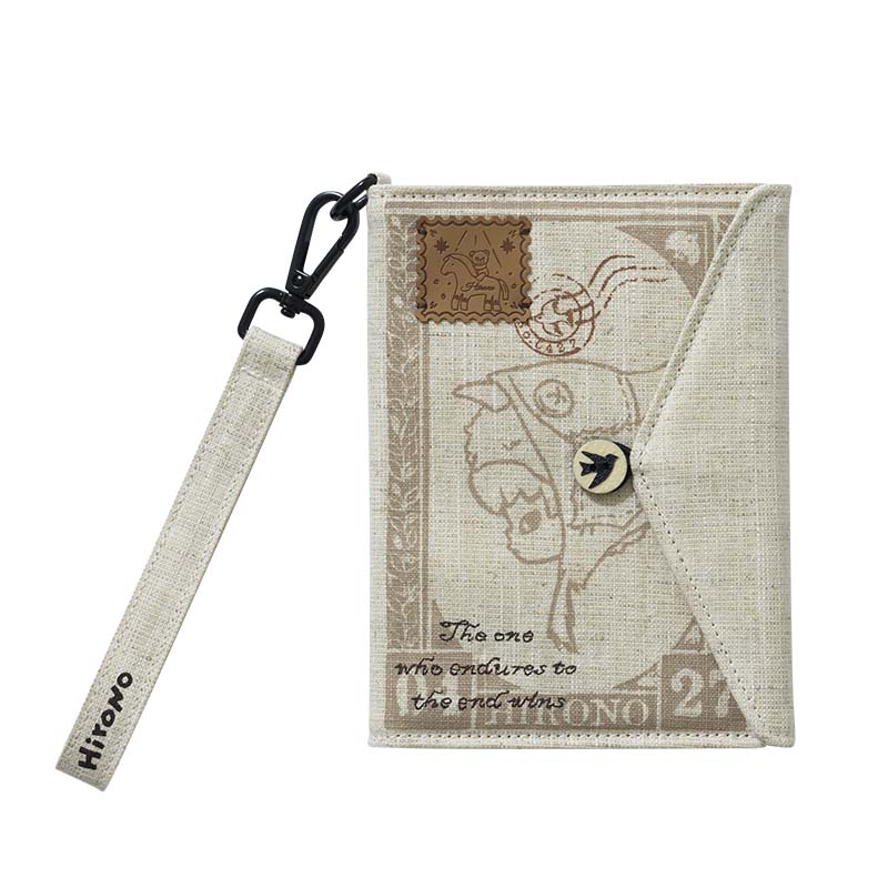 POP MART Hirono Mist Walker Fabric Passport Holder Photo Sleeve Case