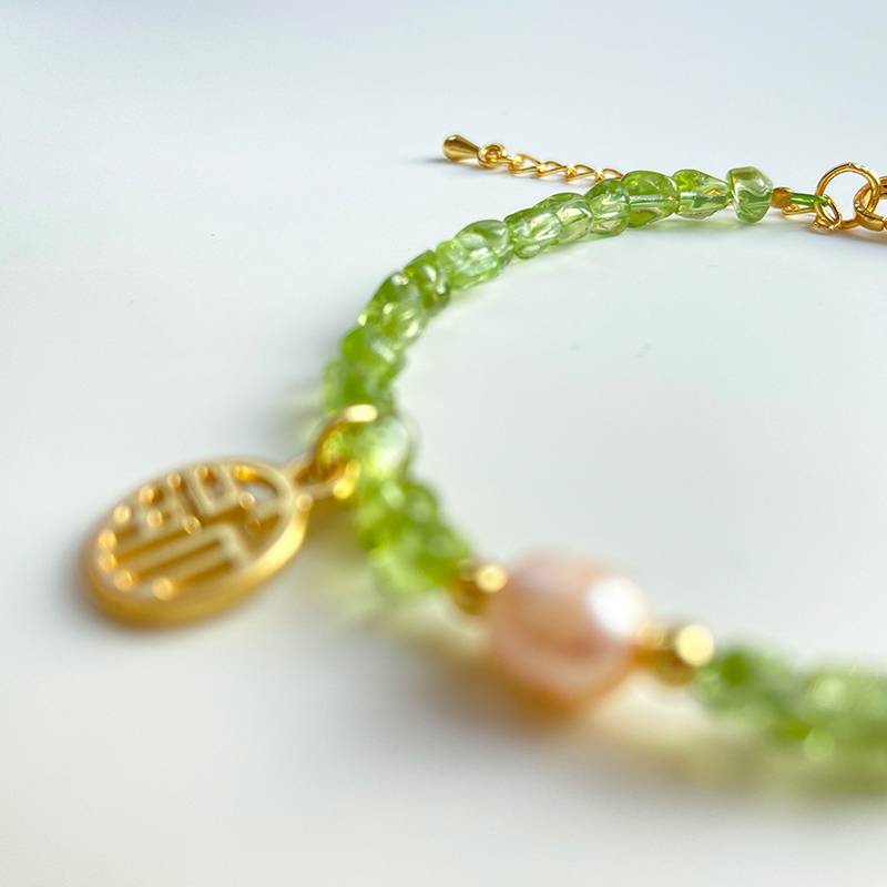 Peridot Bracelet of Prosperity - Dream And Brush Crystals