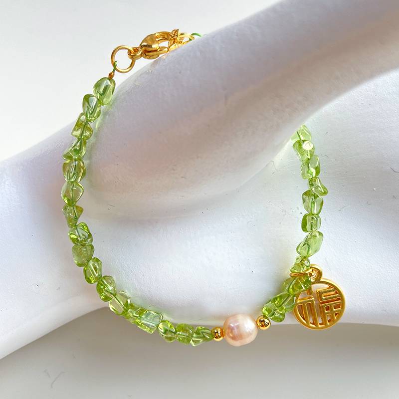 Peridot Bracelet of Prosperity - Dream And Brush Crystals