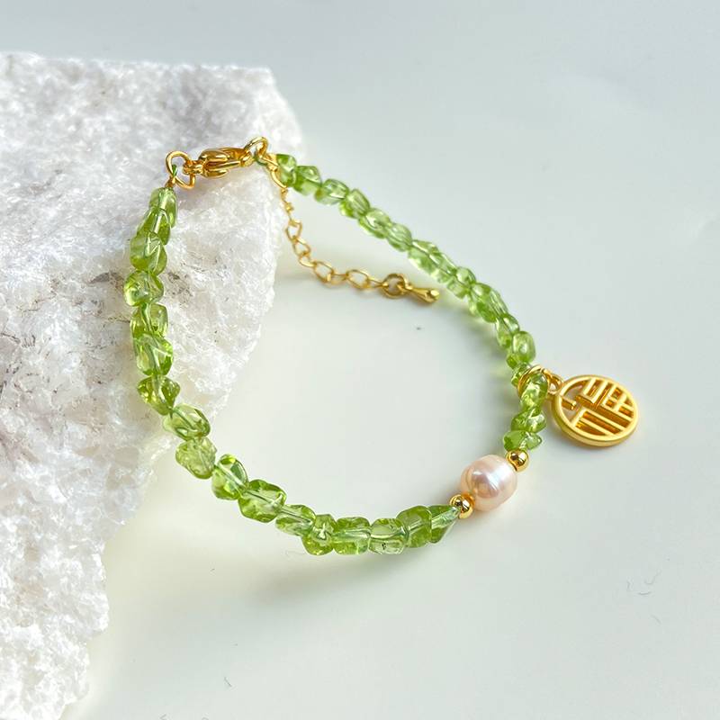 Peridot Bracelet of Prosperity - Dream And Brush Crystals