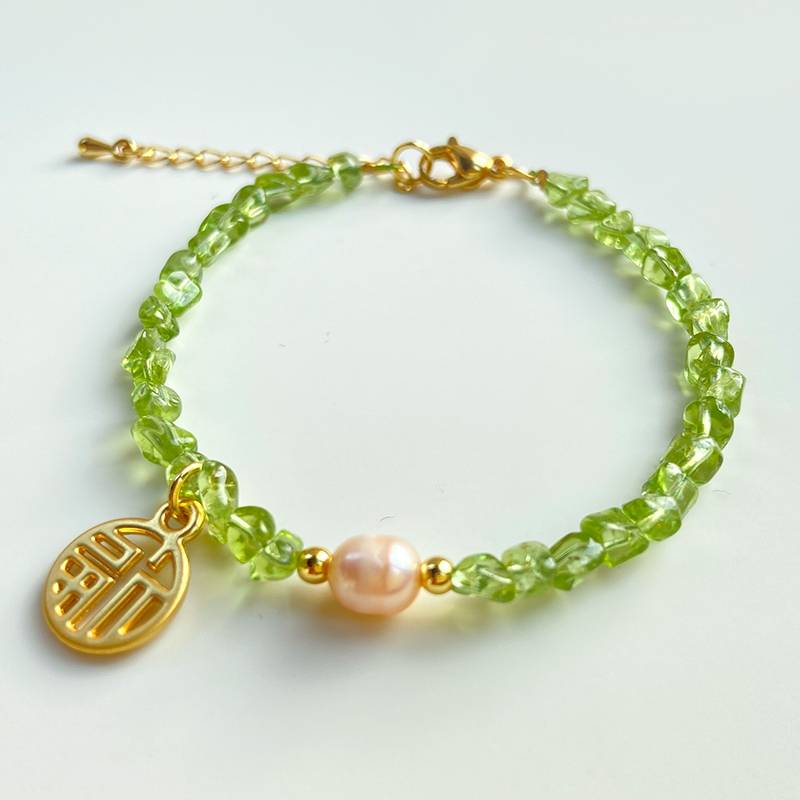 Peridot Bracelet of Prosperity - Dream And Brush Crystals