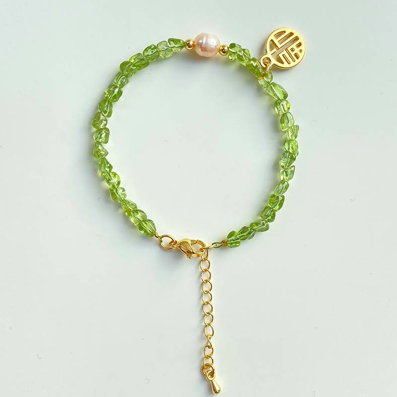 Peridot Bracelet of Prosperity - Dream And Brush Crystals