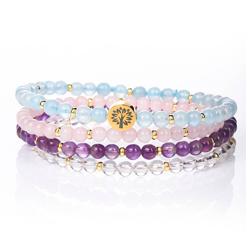 4 in 1 Bracelet of Serenity and Peace - Dream And Brush Crystals