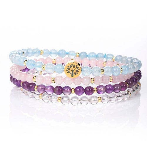 4 in 1 Bracelet of Serenity and Peace - Dream And Brush Crystals