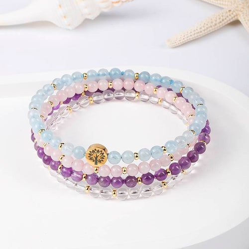 4 in 1 Bracelet of Serenity and Peace - Dream And Brush Crystals