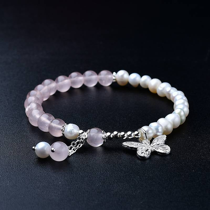Cherry Blossom Butterfly Bracelet - Dream And Brush Crystals