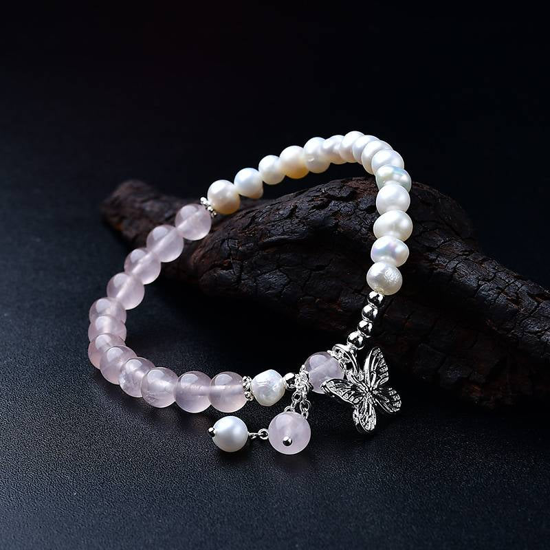 Cherry Blossom Butterfly Bracelet - Dream And Brush Crystals