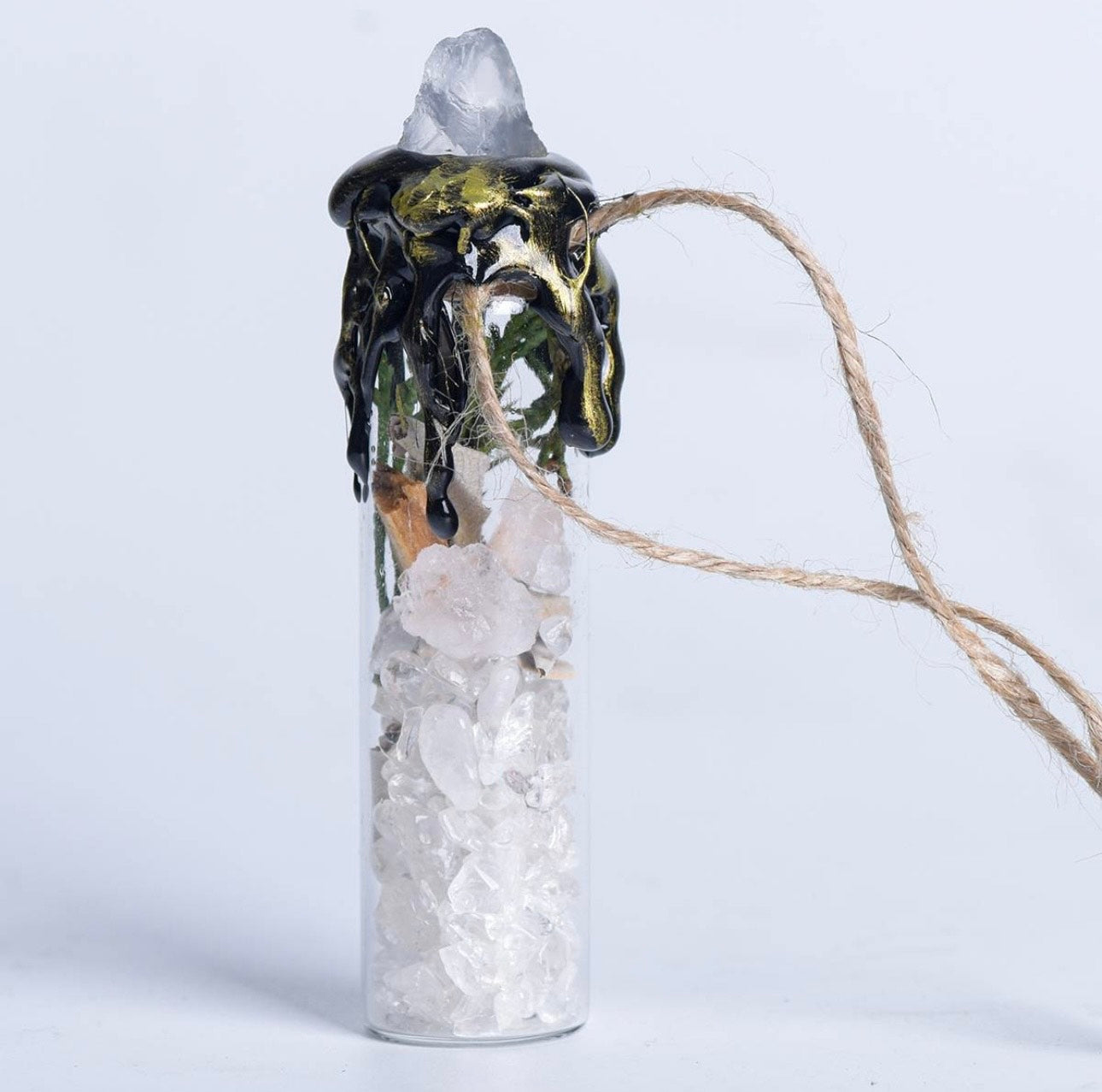 Portable Crystal  Magic Wishing Bottle - Dream And Brush Crystals