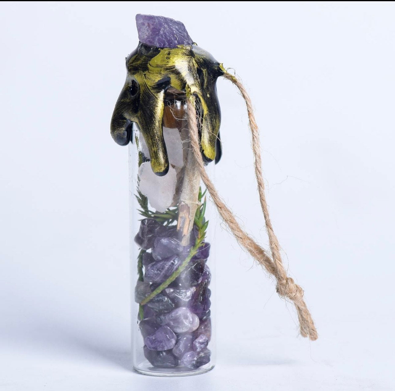Portable Crystal  Magic Wishing Bottle - Dream And Brush Crystals