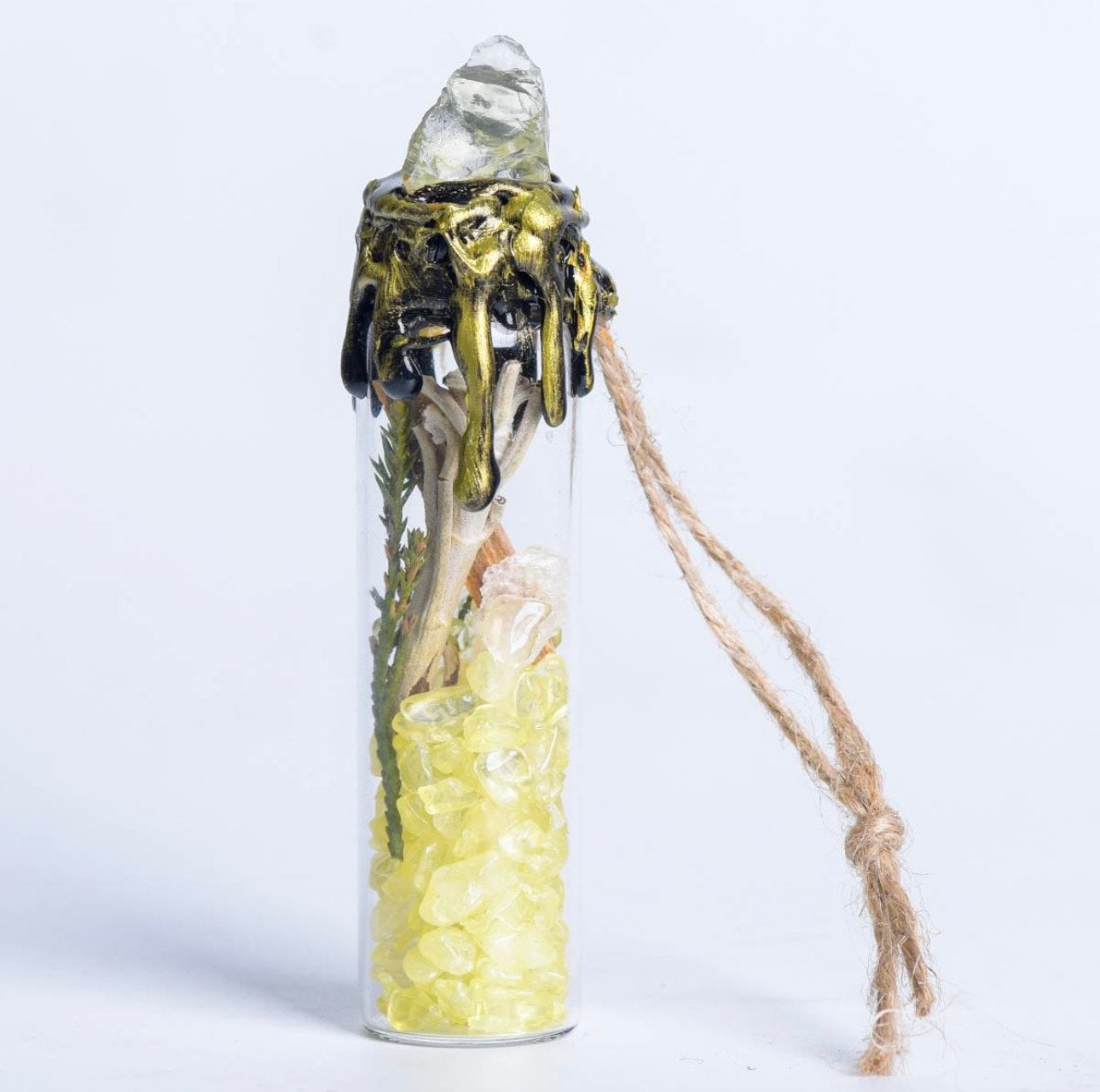 Portable Crystal  Magic Wishing Bottle - Dream And Brush Crystals