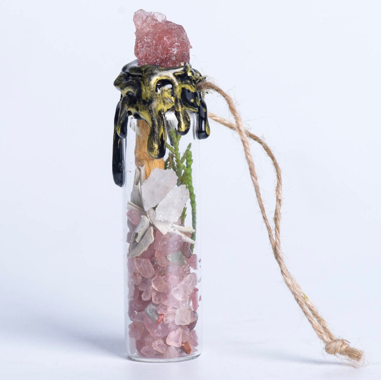 Portable Crystal  Magic Wishing Bottle - Dream And Brush Crystals