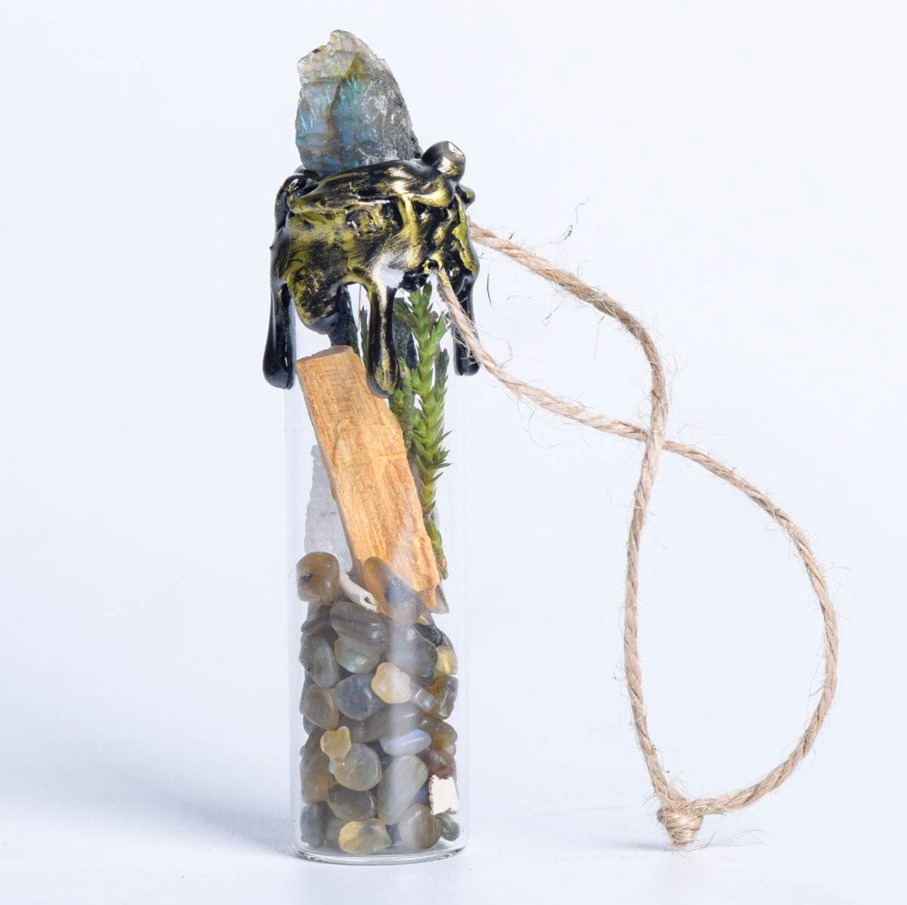 Portable Crystal  Magic Wishing Bottle - Dream And Brush Crystals