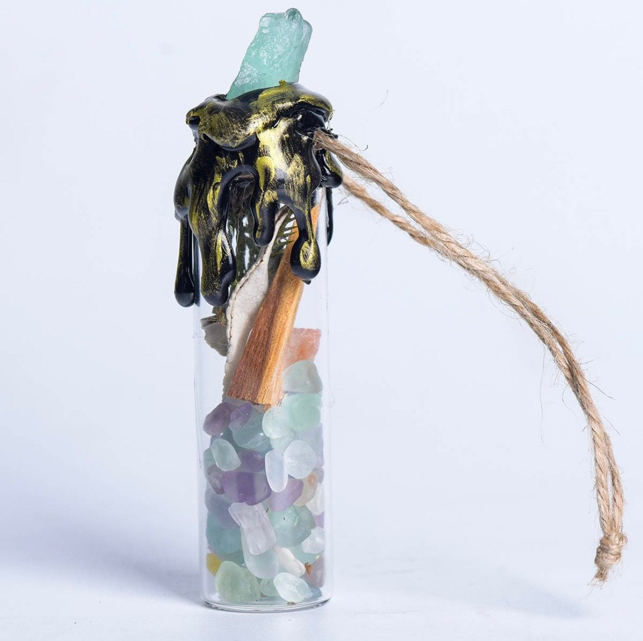 Portable Crystal  Magic Wishing Bottle - Dream And Brush Crystals
