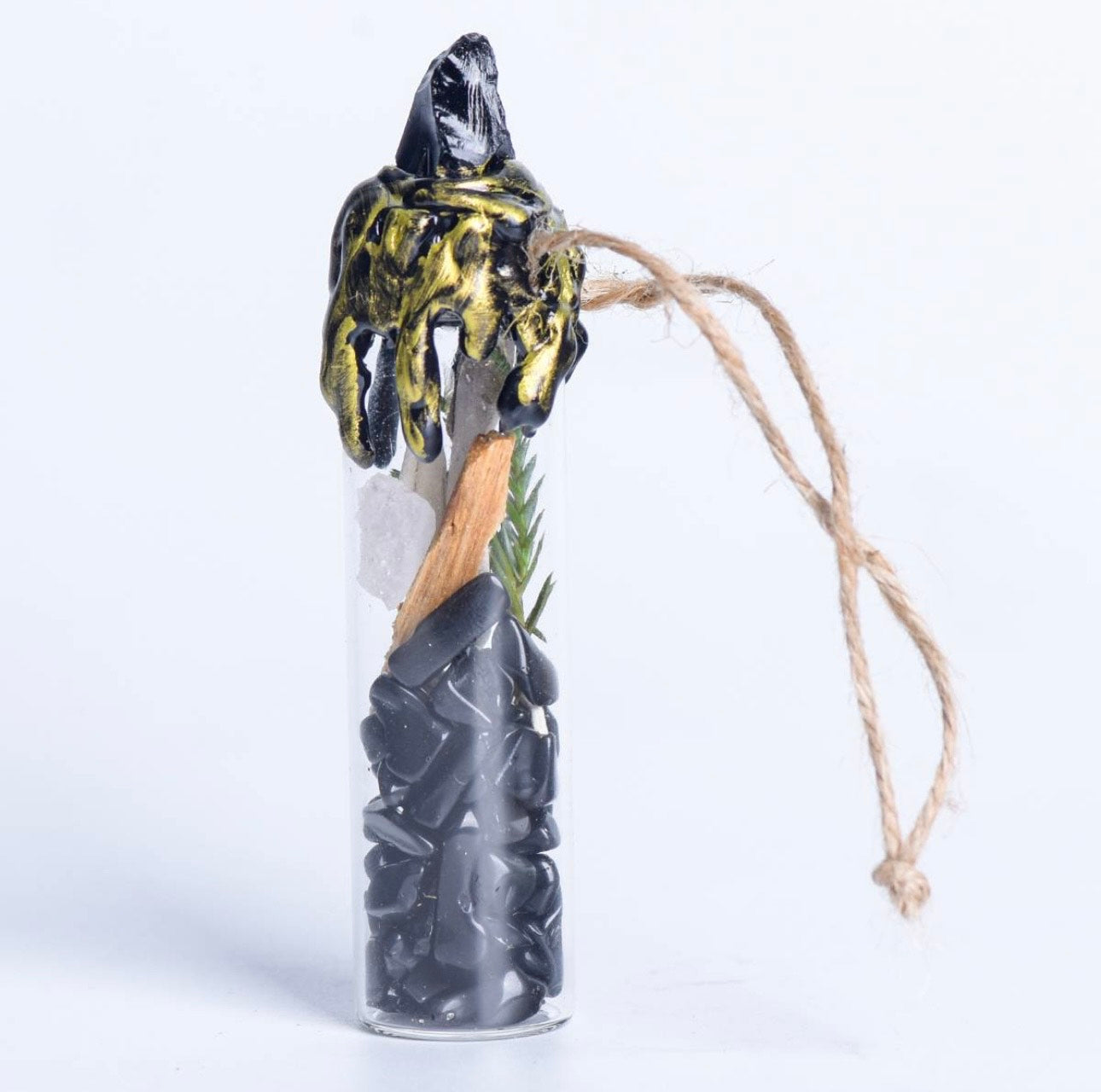 Portable Crystal  Magic Wishing Bottle - Dream And Brush Crystals