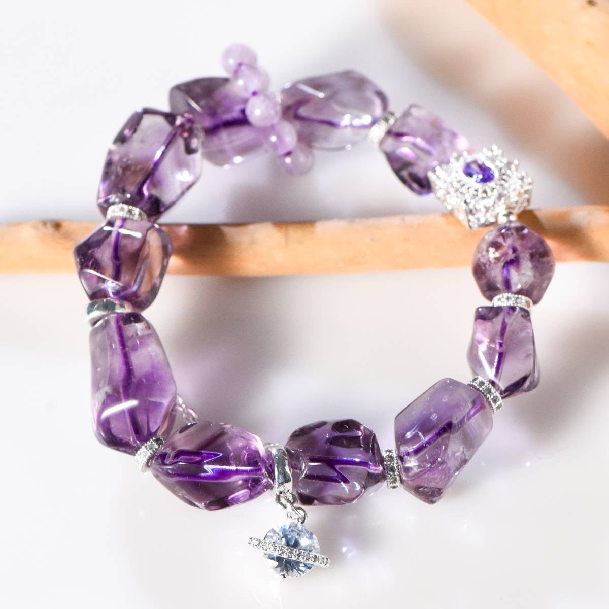 Amethyst Essence Bracelet - Dream And Brush Crystals