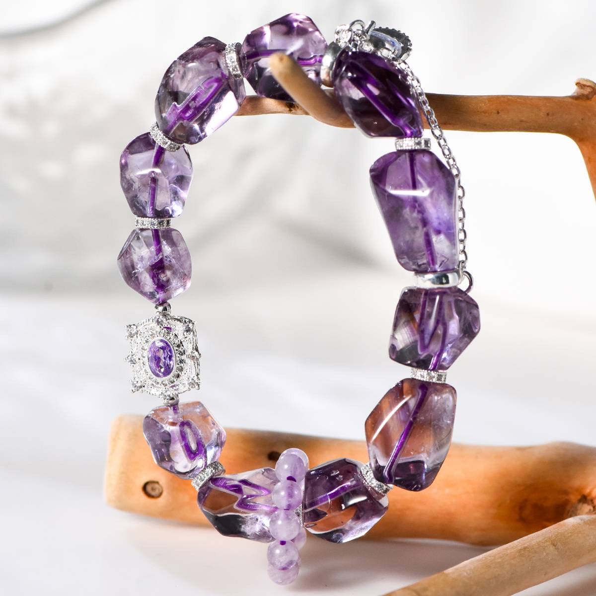 Amethyst Essence Bracelet - Dream And Brush Crystals