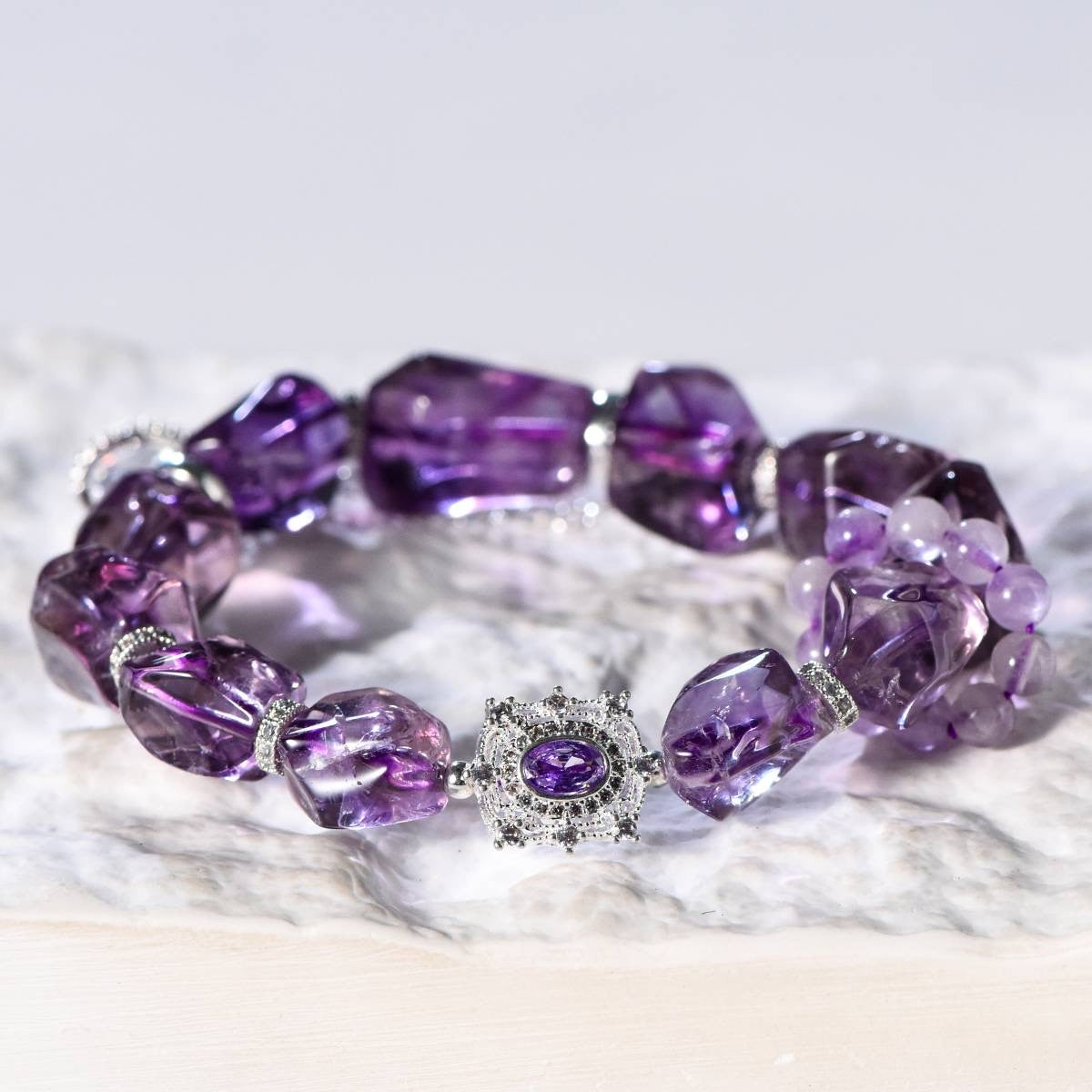 Amethyst Essence Bracelet - Dream And Brush Crystals