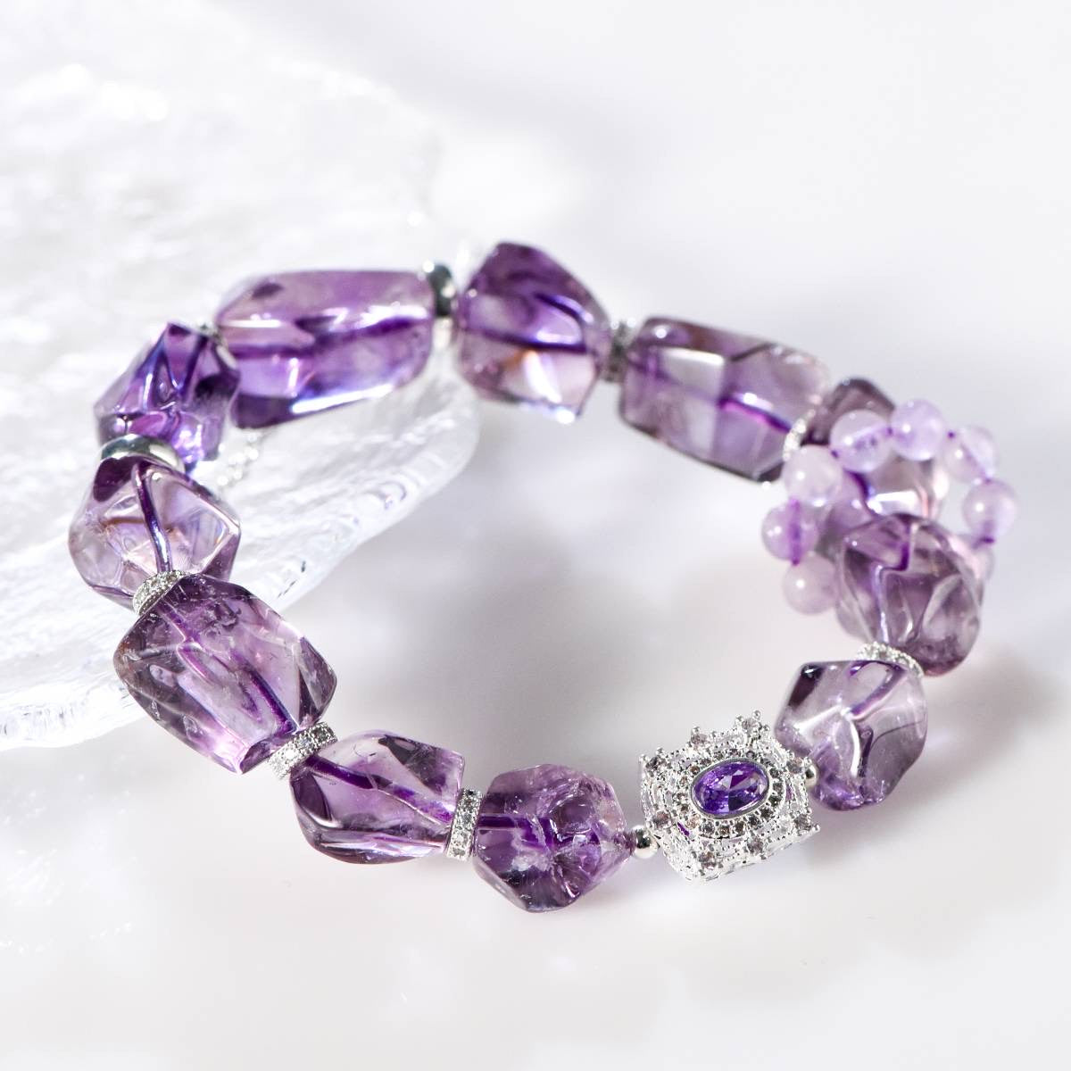 Amethyst Essence Bracelet - Dream And Brush Crystals