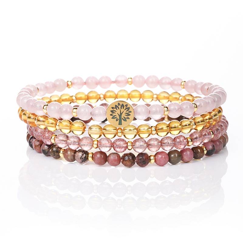 4 in 1 Bracelet of Joy and Love - Dream And Brush Crystals
