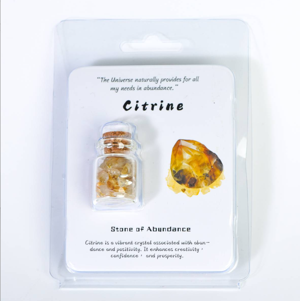 Portable Magical Crystal Wishing Bottle with cards - Dream And Brush Crystals
